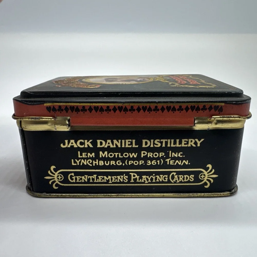 VTG Jack Daniels Old No. 7 Gentlemen Playing Cards w/Tin, -England-